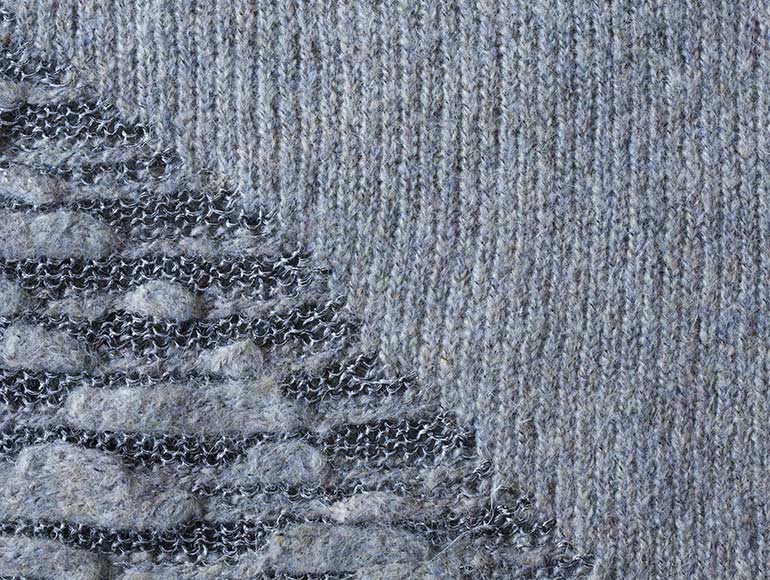 Raised Merino Knit Patterns Can Come From Selective Felting