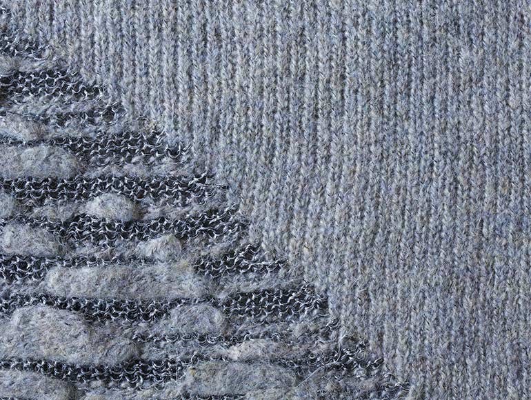 Raised Merino Knit Patterns Can Come From Selective Felting