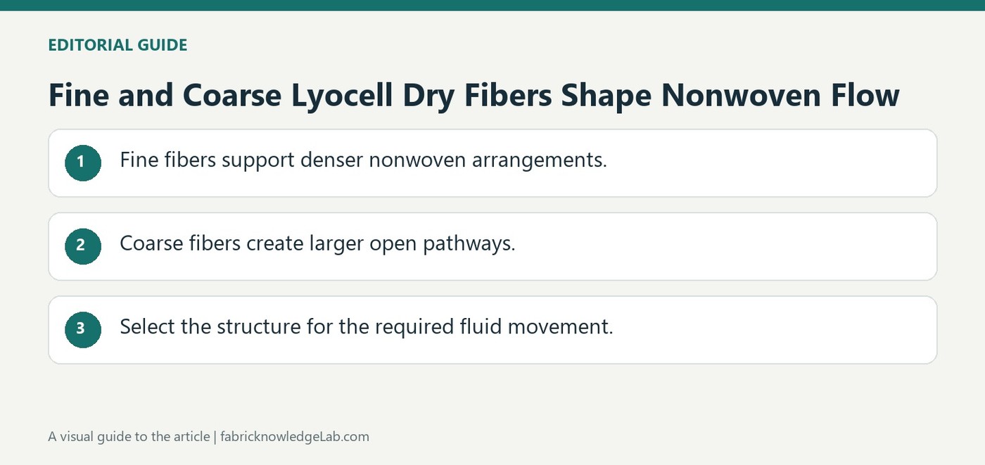 Fine and Coarse Lyocell Dry Fibers Shape Nonwoven Flow