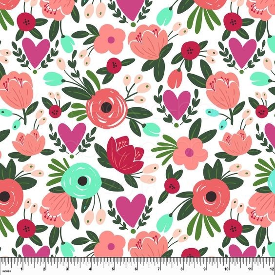 Printed cotton-LYCRA fabric sample pictured in the source guide.