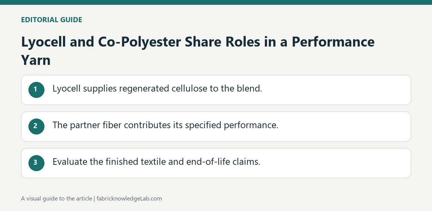 Lyocell and Co-Polyester Share Roles in a Performance Yarn