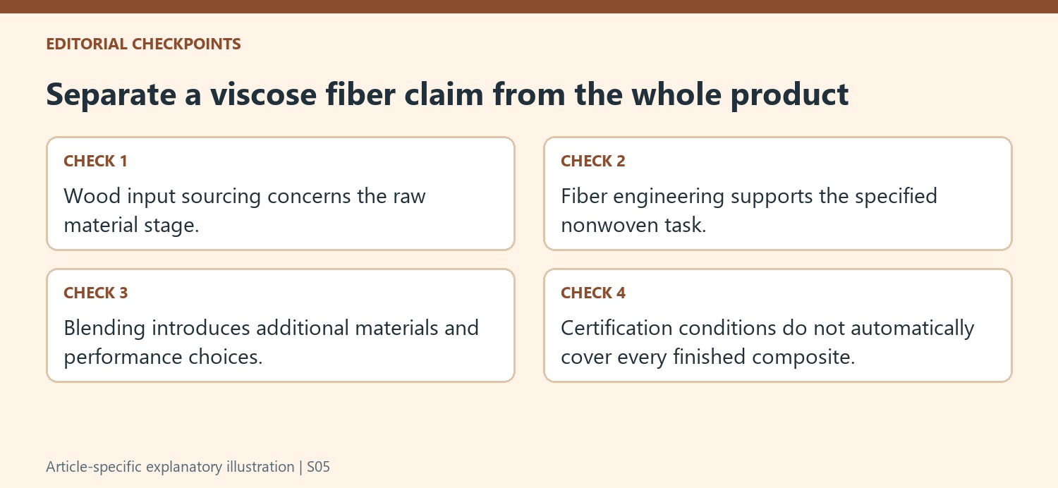 Separate a viscose fiber claim from the whole product
