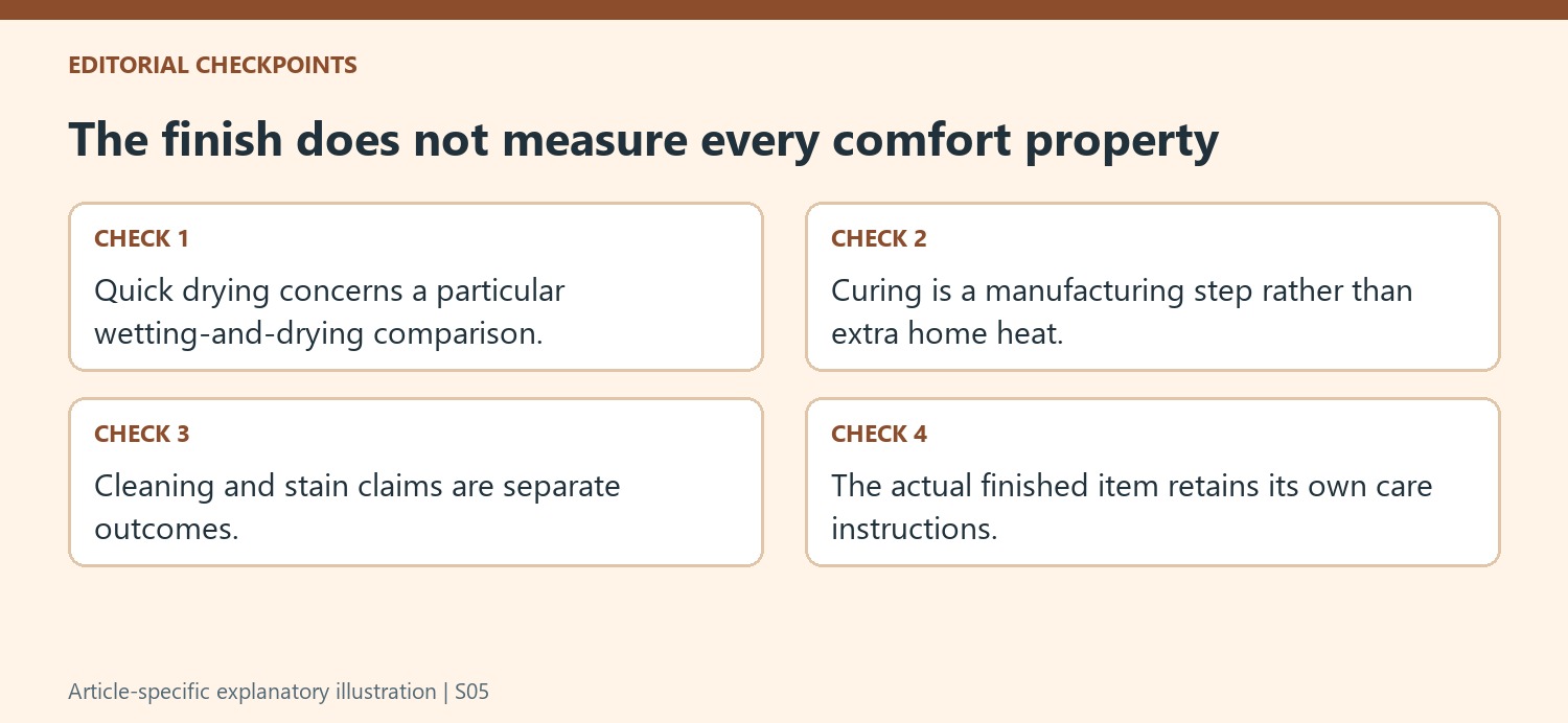 The finish does not measure every comfort property