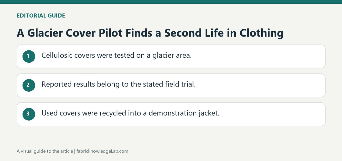 A Glacier Cover Pilot Finds a Second Life in Clothing
