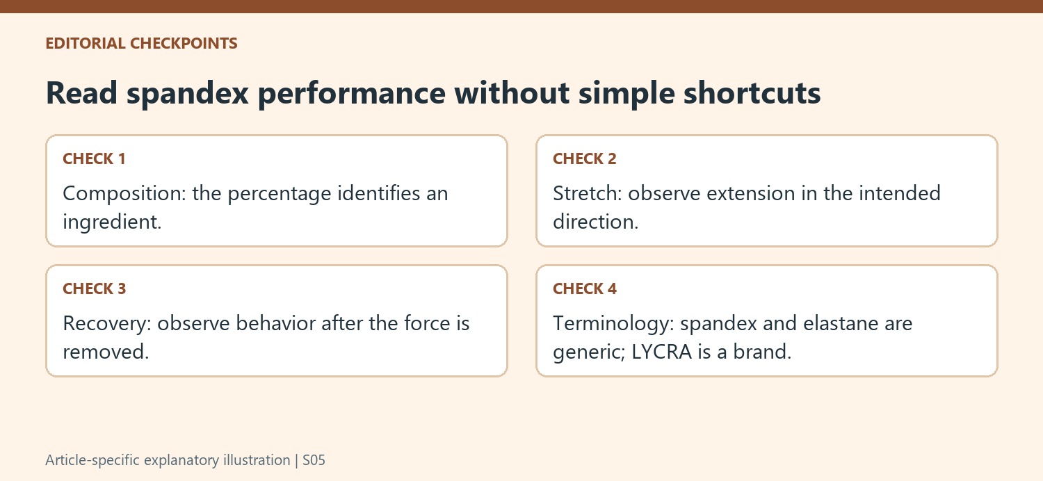 Read spandex performance without simple shortcuts