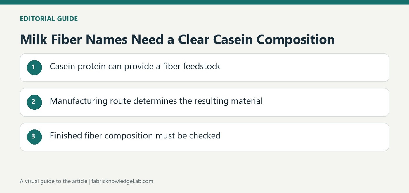 Milk Fiber Names Need a Clear Casein Composition