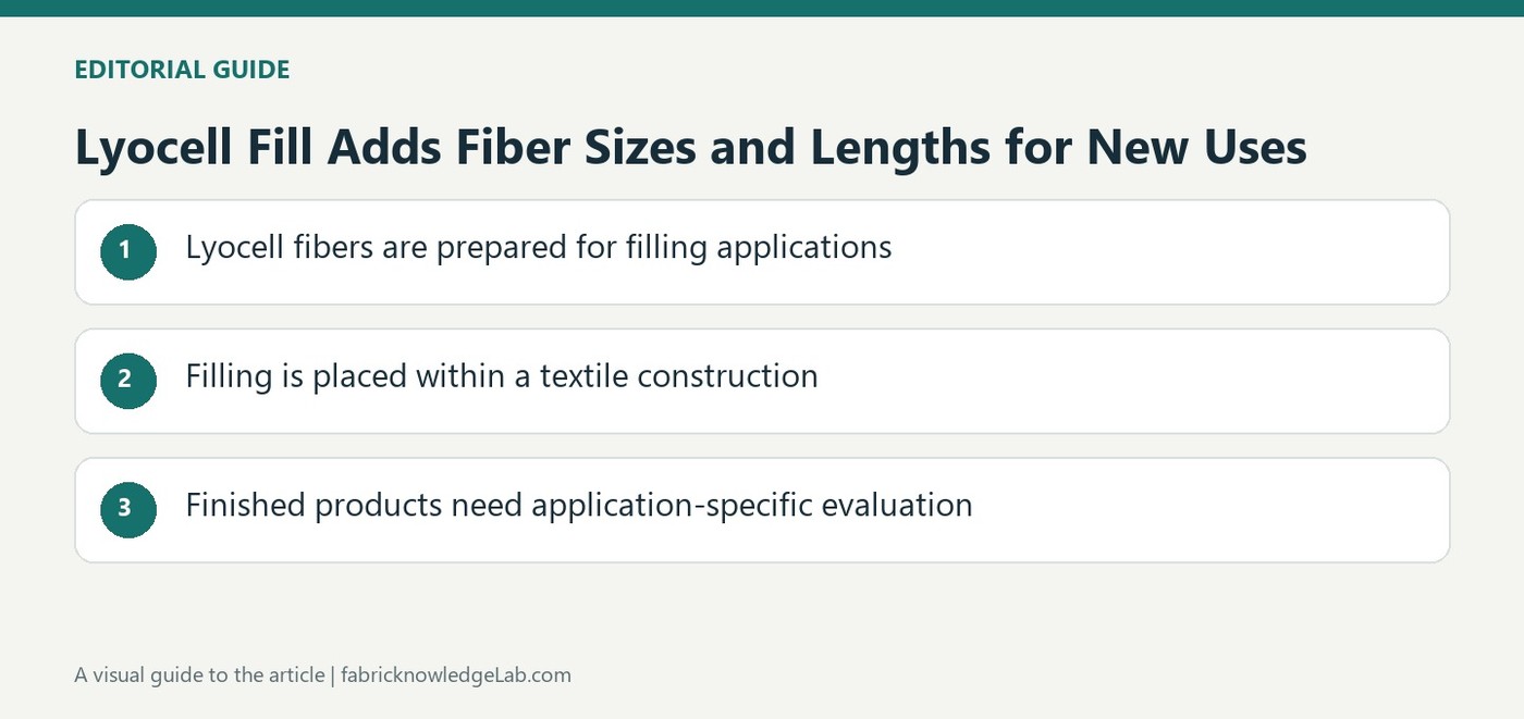 Lyocell Fill Adds Fiber Sizes and Lengths for New Uses