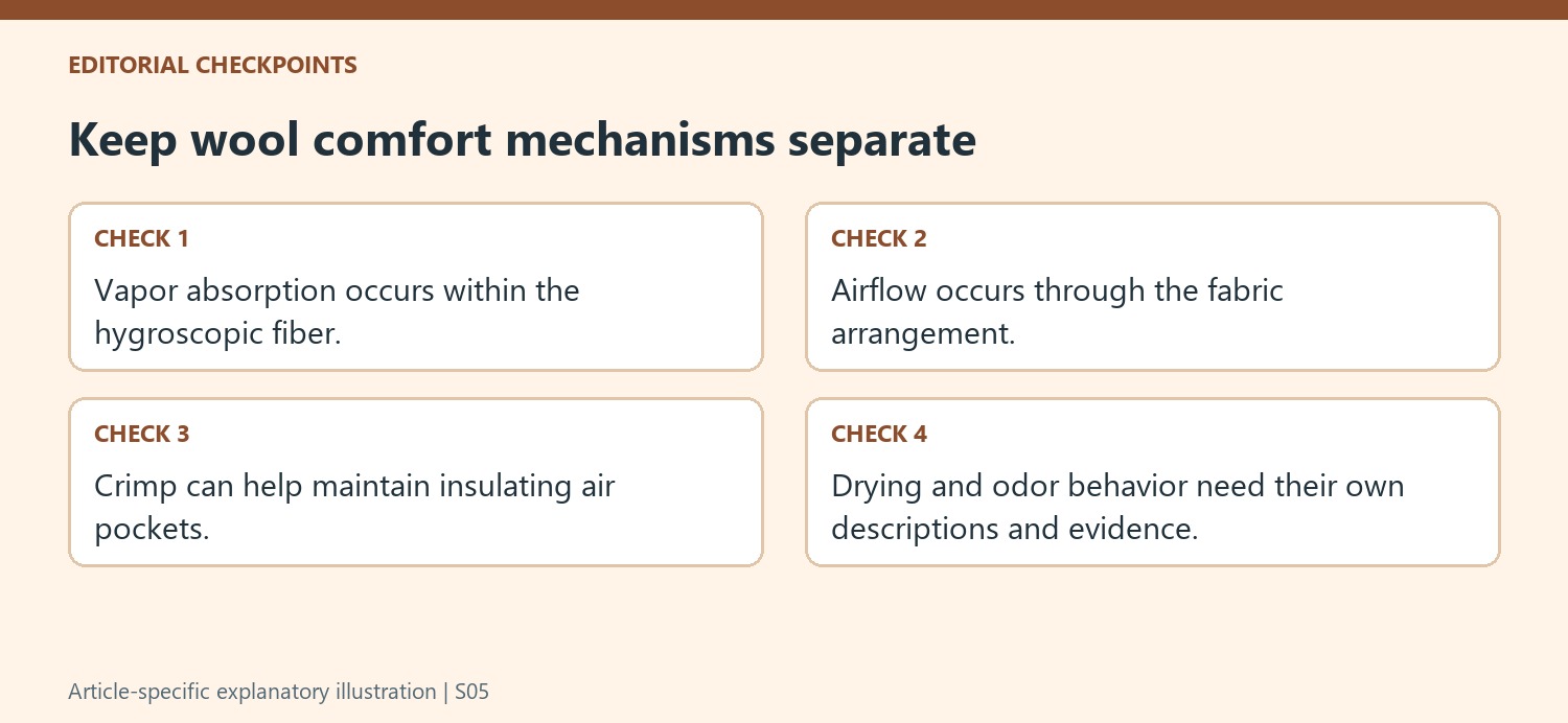 Keep wool comfort mechanisms separate