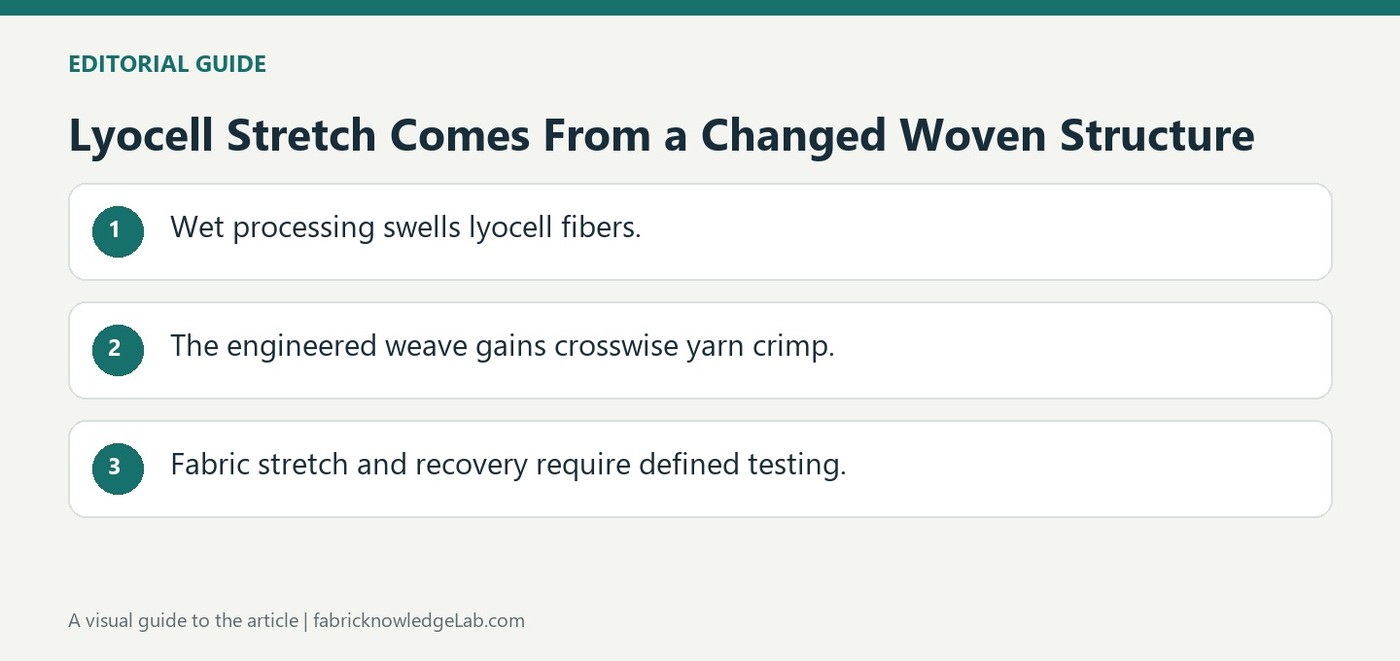 Lyocell Stretch Comes From a Changed Woven Structure