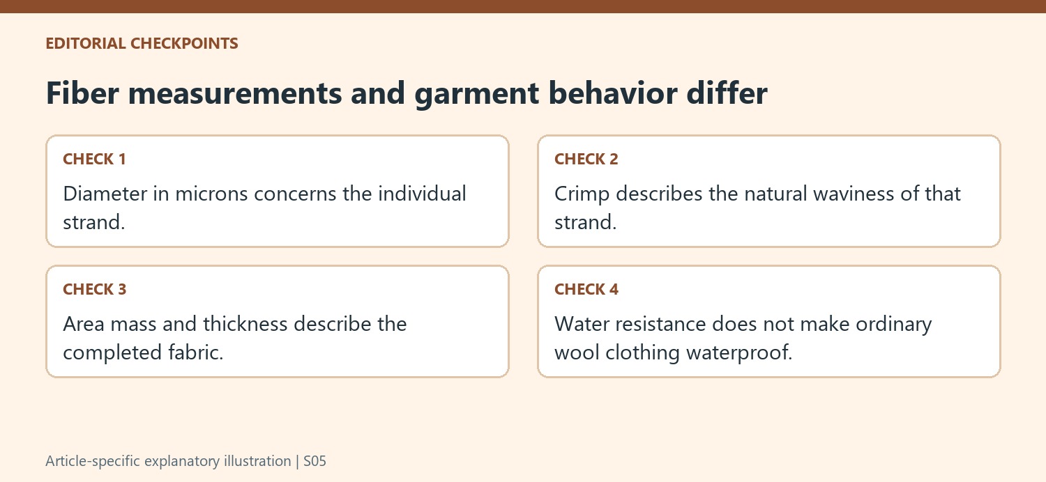 Fiber measurements and garment behavior differ