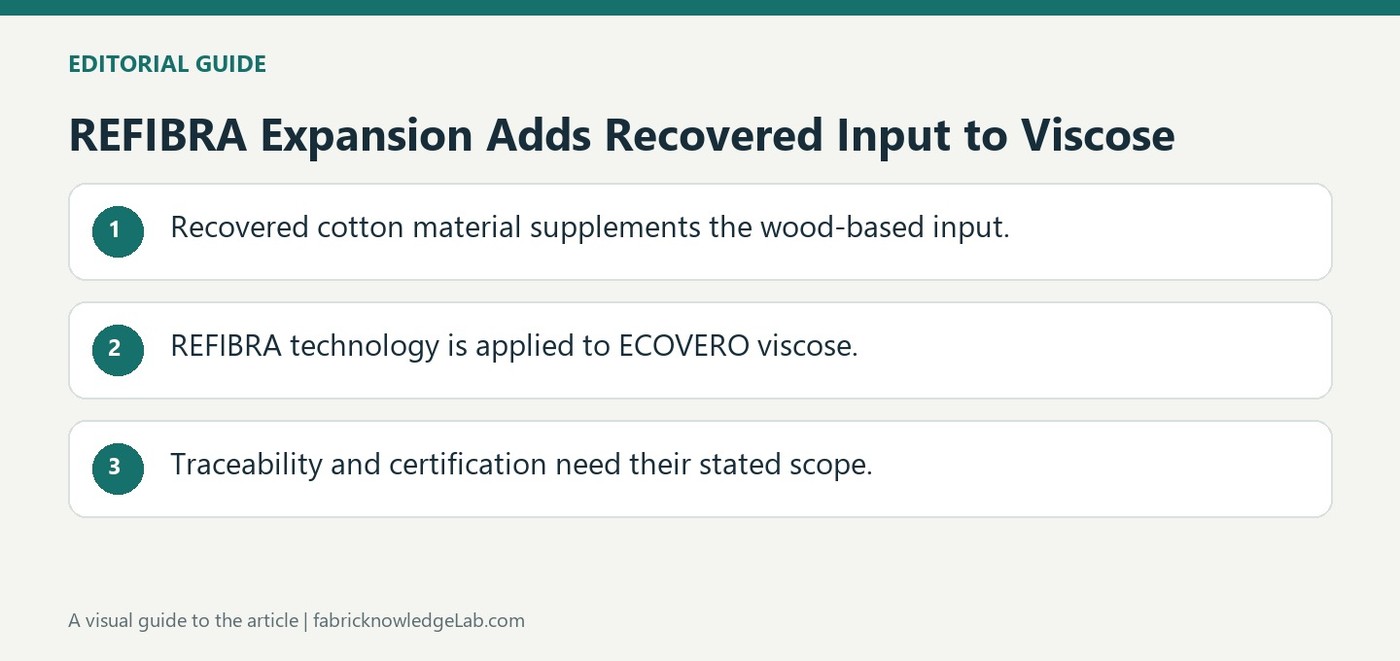 REFIBRA Expansion Adds Recovered Input to Viscose