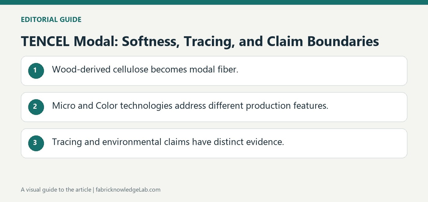 TENCEL Modal: Softness, Tracing, and Claim Boundaries