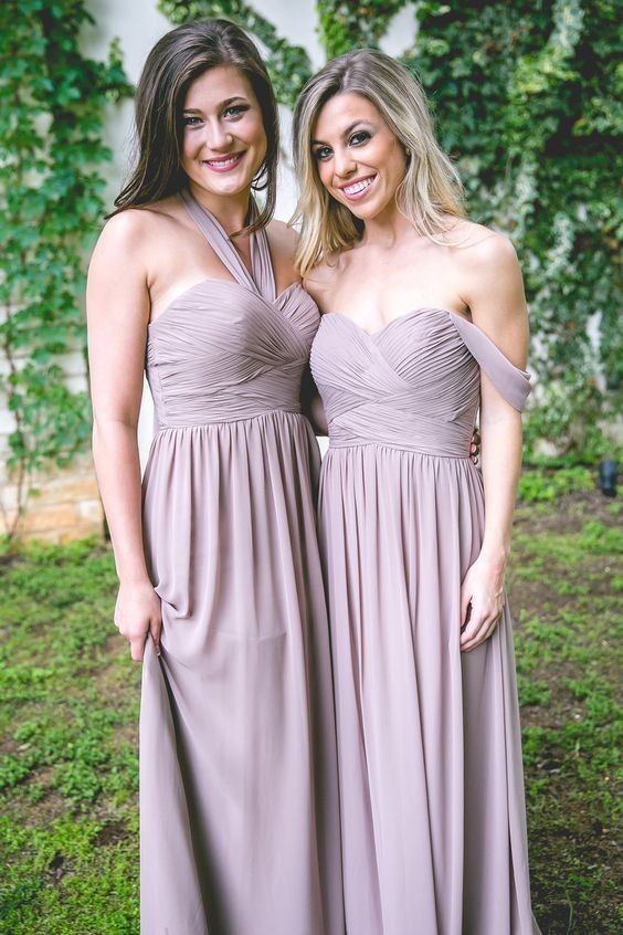 Chiffon dress pictured in the source guide, illustrating a layered apparel application.